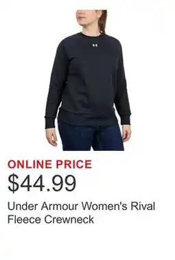Costco Under Armour Women's Rival Fleece Crewneck offer