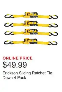 Costco Erickson Sliding Ratchet Tie Down 4 Pack offer