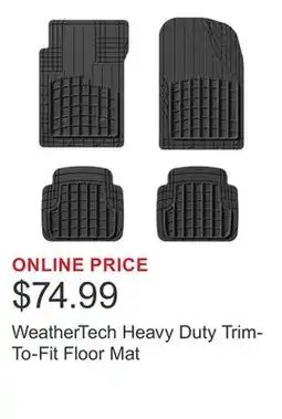 Costco WeatherTech Heavy Duty Trim-To-Fit Floor Mat offer