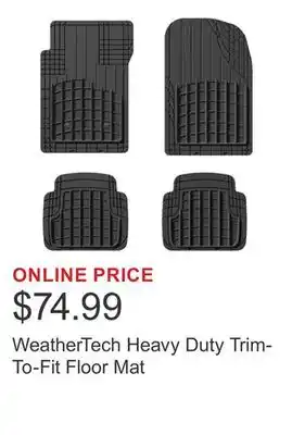 Costco WeatherTech Heavy Duty Trim-To-Fit Floor Mat offer