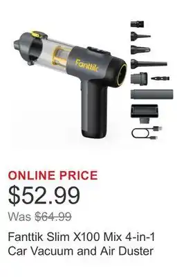 Costco Fanttik Slim X100 Mix 4-in-1 Car Vacuum and Air Duster offer
