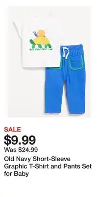 Old Navy Old Navy Short-Sleeve Graphic T-Shirt and Pants Set for Baby offer