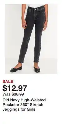Old Navy Old Navy High-Waisted Rockstar 360° Stretch Jeggings for Girls offer