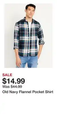 Old Navy Old Navy Flannel Pocket Shirt offer