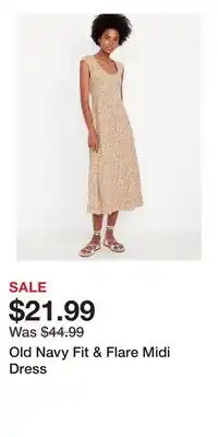 Old Navy Old Navy Fit & Flare Midi Dress offer