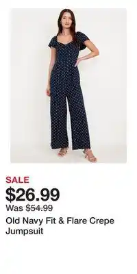 Old Navy Old Navy Fit & Flare Crepe Jumpsuit offer