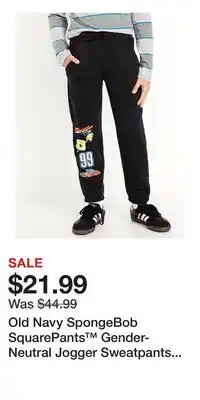 Old Navy Old Navy SpongeBob SquarePants Gender-Neutral Jogger Sweatpants for Kids offer