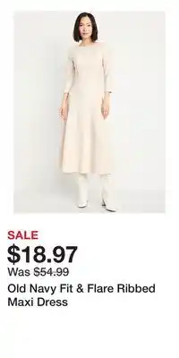 Old Navy Old Navy Fit & Flare Ribbed Maxi Dress offer