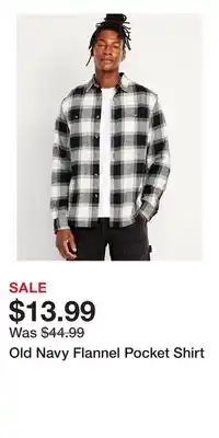 Old Navy Old Navy Flannel Pocket Shirt offer