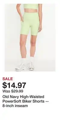 Old Navy Old Navy High-Waisted PowerSoft Biker Shorts -- 8-inch inseam offer