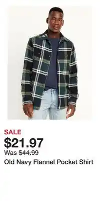 Old Navy Old Navy Flannel Pocket Shirt offer