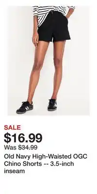 Old Navy Old Navy High-Waisted OGC Chino Shorts -- 3.5-inch inseam offer