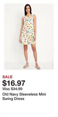 Old Navy Old Navy Sleeveless Mini Swing Dress offer