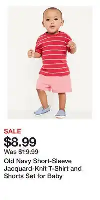 Old Navy Old Navy Short-Sleeve Jacquard-Knit T-Shirt and Shorts Set for Baby offer