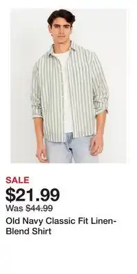 Old Navy Old Navy Classic Fit Linen-Blend Shirt offer