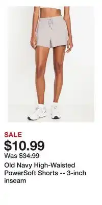Old Navy Old Navy High-Waisted PowerSoft Shorts -- 3-inch inseam offer