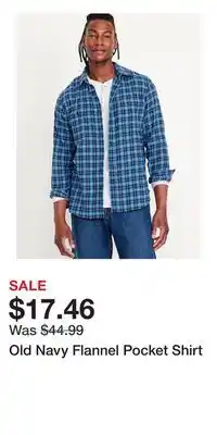 Old Navy Old Navy Flannel Pocket Shirt offer