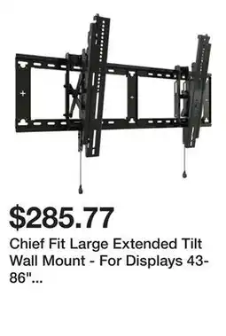Newegg Chief Fit Large Extended Tilt Wall Mount - For Displays 43-86 RLXT3 - Black offer