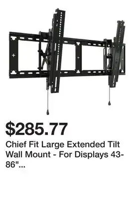 Newegg Chief Fit Large Extended Tilt Wall Mount - For Displays 43-86 RLXT3 - Black offer