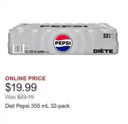 Costco Diet Pepsi 355 mL 32-pack offer
