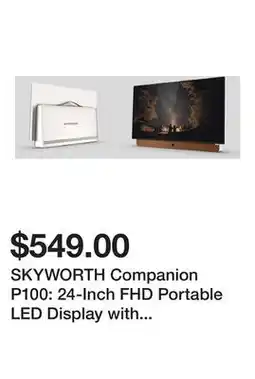 Newegg SKYWORTH Companion P100: 24-Inch FHD Portable LED Display with Google TV offer