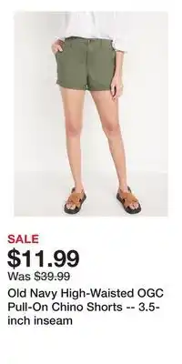Old Navy Old Navy High-Waisted OGC Pull-On Chino Shorts -- 3.5-inch inseam offer