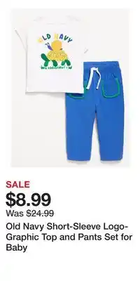 Old Navy Old Navy Short-Sleeve Logo-Graphic Top and Pants Set for Baby offer