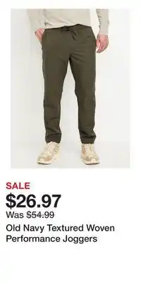 Old Navy Old Navy Textured Woven Performance Joggers offer