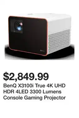 Newegg BenQ X3100i True 4K UHD HDR 4LED 3300 Lumens Console Gaming Projector offer
