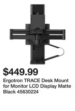 Newegg Ergotron TRACE Desk Mount for Monitor LCD Display Matte Black 45630224 offer
