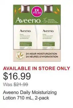 Costco Aveeno Daily Moisturizing Lotion 710 mL, 2-pack offer