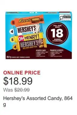 Costco Hershey's Assorted Candy, 864 g offer