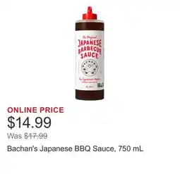 Costco Bachan's Japanese BBQ Sauce, 750 mL offer