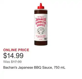 Costco Bachan's Japanese BBQ Sauce, 750 mL offer
