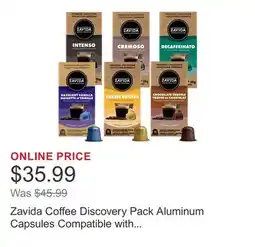 Costco Zavida Coffee Discovery Pack Aluminum Capsules Compatible with Nespresso Original System, 60 count offer