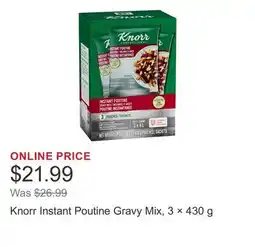 Costco Knorr Instant Poutine Gravy Mix, 3 × 430 g offer