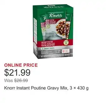 Costco Knorr Instant Poutine Gravy Mix, 3 × 430 g offer