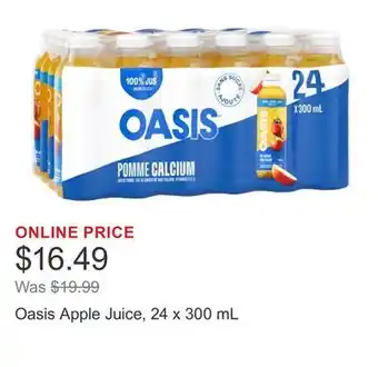 Costco Oasis Apple Juice, 24 x 300 mL offer