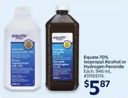 Walmart Equate 70% isopropyl alcohol or hydrogen peroxide offer