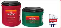 Walmart Folgers ground coffee offer