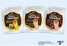 Walmart Casa mendosa tortillas pack offer
