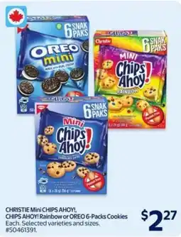 Walmart Christie mini chips ahoy!, chips ahoy! rainbow or oreo cookies offer
