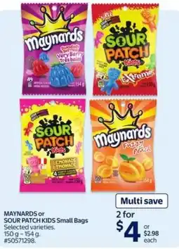 Walmart Maynards or sour patch kids small bags offer