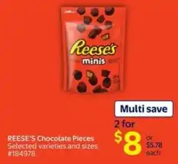 Walmart Reese's chocolate pieces offer