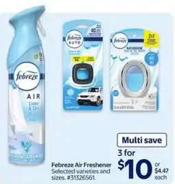Walmart Febreze air freshener offer