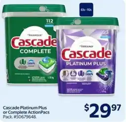 Walmart Cascade platinum plus or complete actionpacs offer