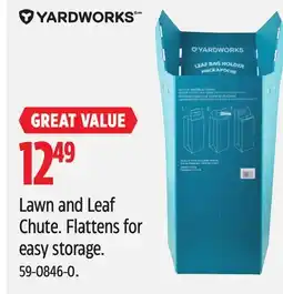 Canadian Tire Yardworks Lawn and Leaf Chute offer