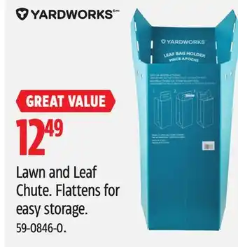 Canadian Tire Yardworks Lawn and Leaf Chute offer