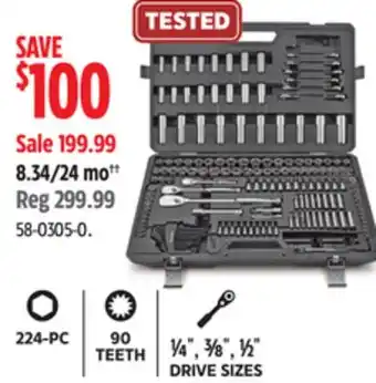Canadian Tire Maximum 224-PC DRIVE SIZES offer