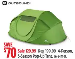 Canadian Tire 3-Season Pop-Up Tent offer